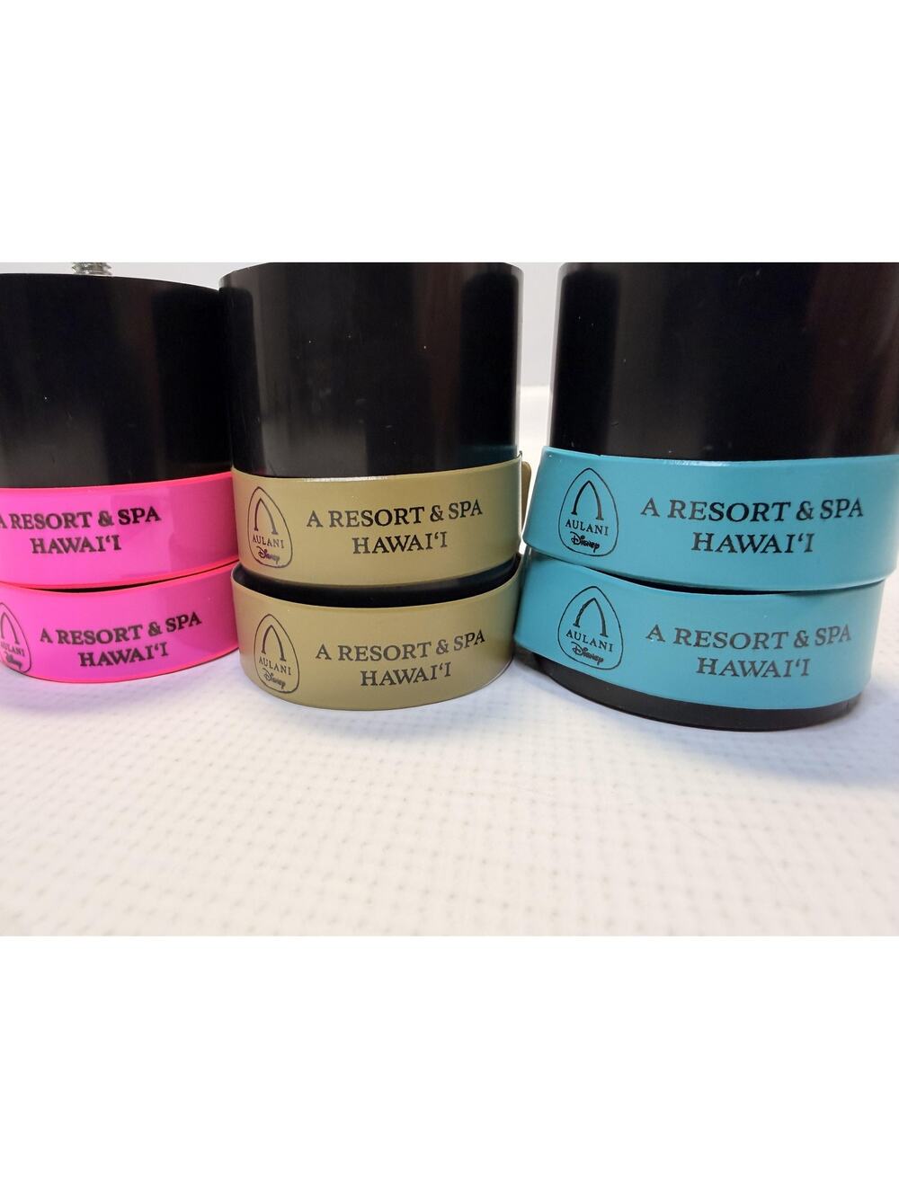 Disney Aulani Resort Wristbands Lot 6 Guest Bracelets Pink Gold Teal Hawaii